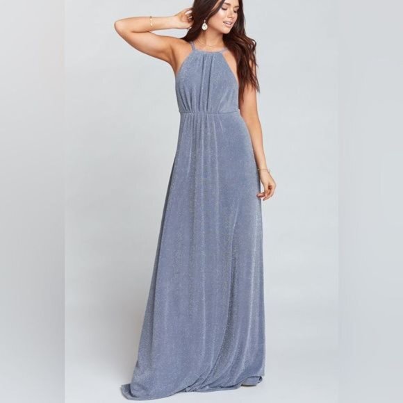 Show Me Your Mumu Amanda Maxi Dress in Dancing Queen Shine Smoke Size XXS NWT - Picture 1 of 9